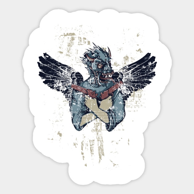 Two Guns Angel Sticker by inkExtreme